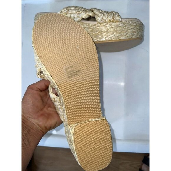 BEACH by Matisse Raffia Ocean Ave Platform Sandals  Platform Heel 9M Vacation - Picture 7 of 7